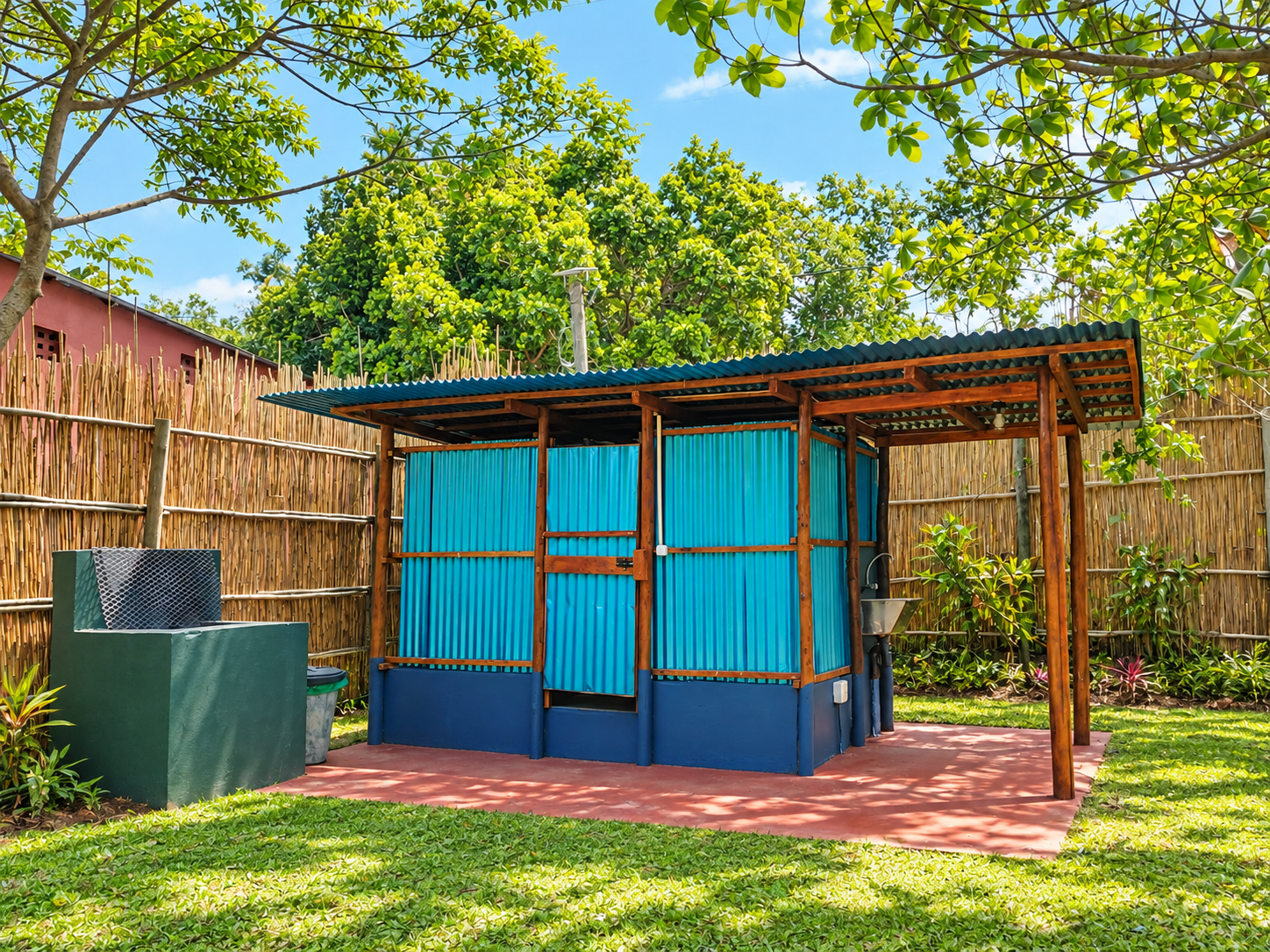 New private campsite ablution exterior for Gala-Gala campsites 1 to 5 in Ponta do Ouro
