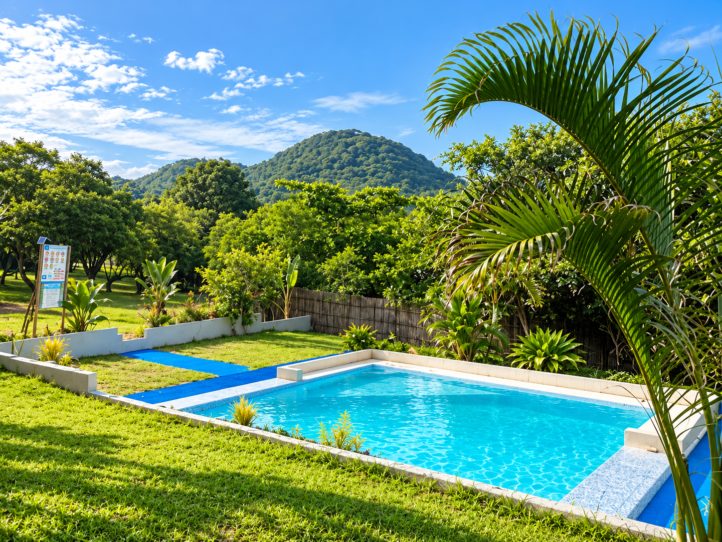 Large swimming pool mainly used by camping guests at Gala-Gala Eco Resort