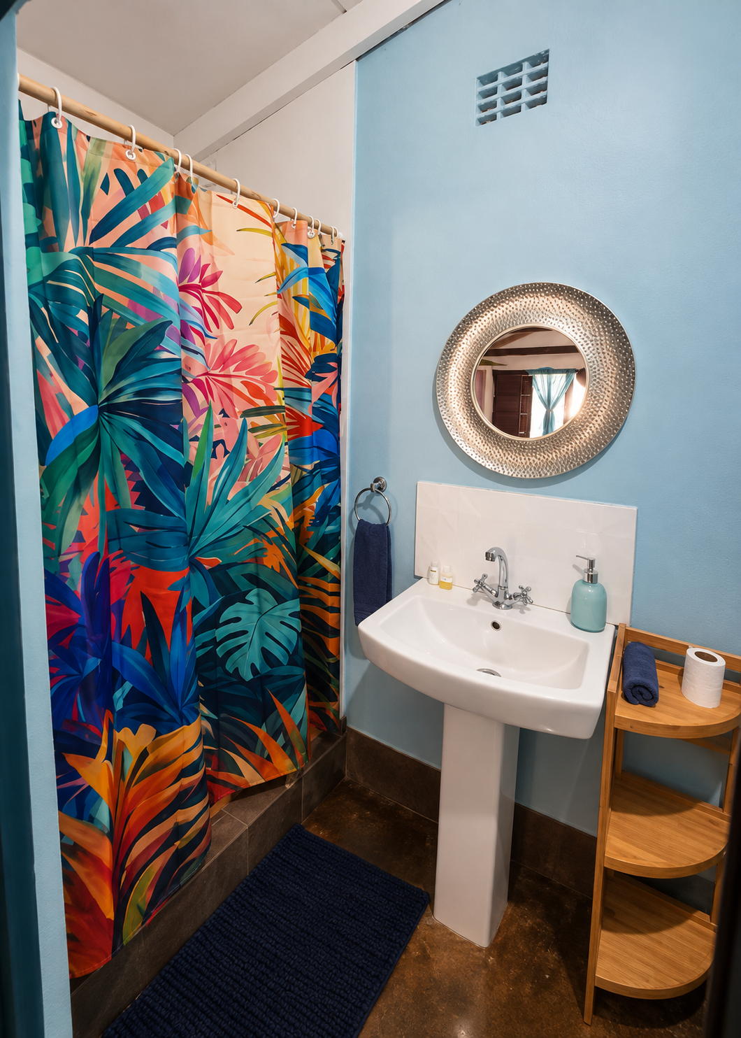 Private en-suite shower bathroom in the Superior Deluxe Two Sleeper at Gala-Gala Eco Resort