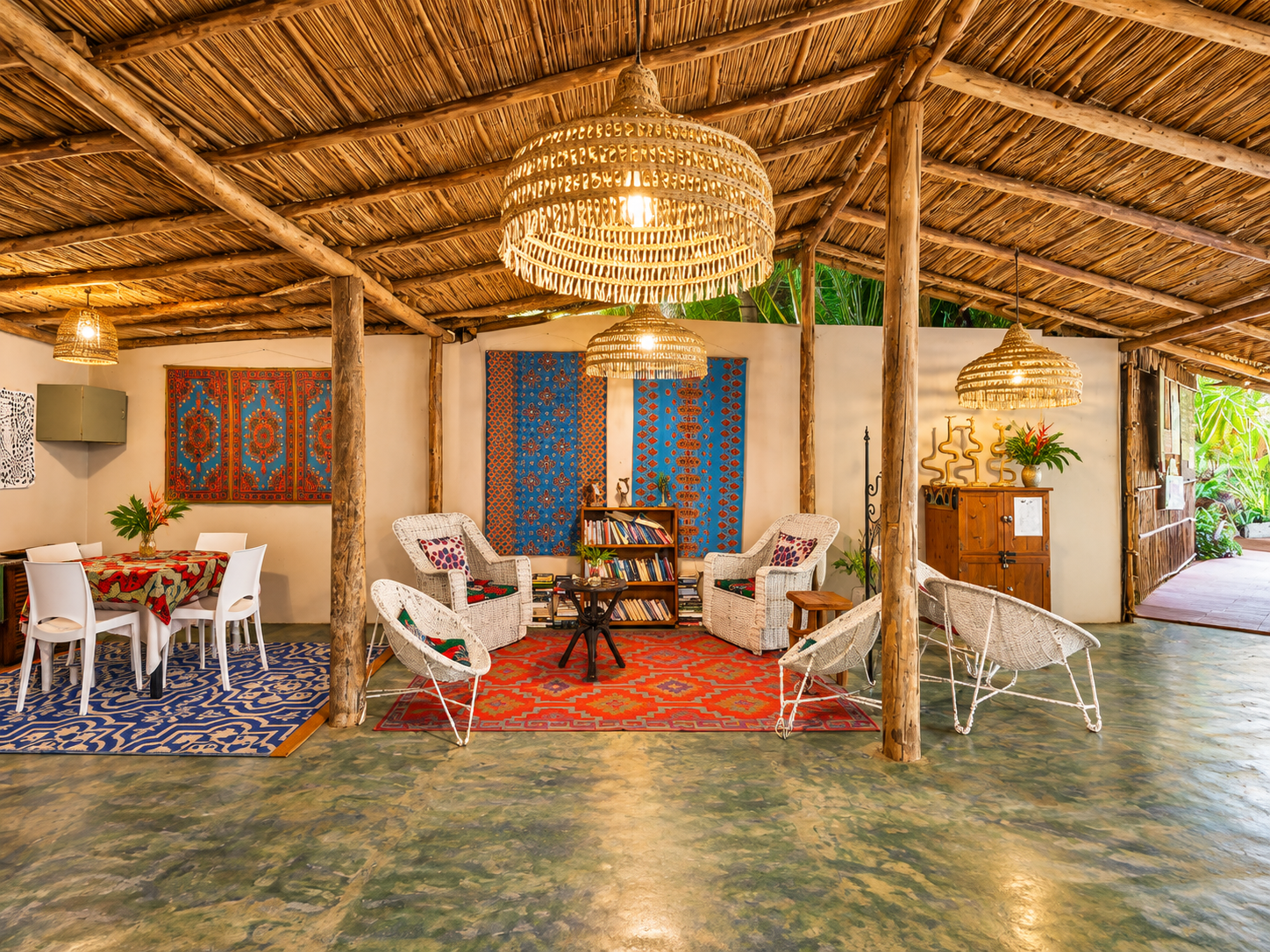 Relaxed communal lounge area at Gala-Gala Eco Resort in Ponta do Ouro