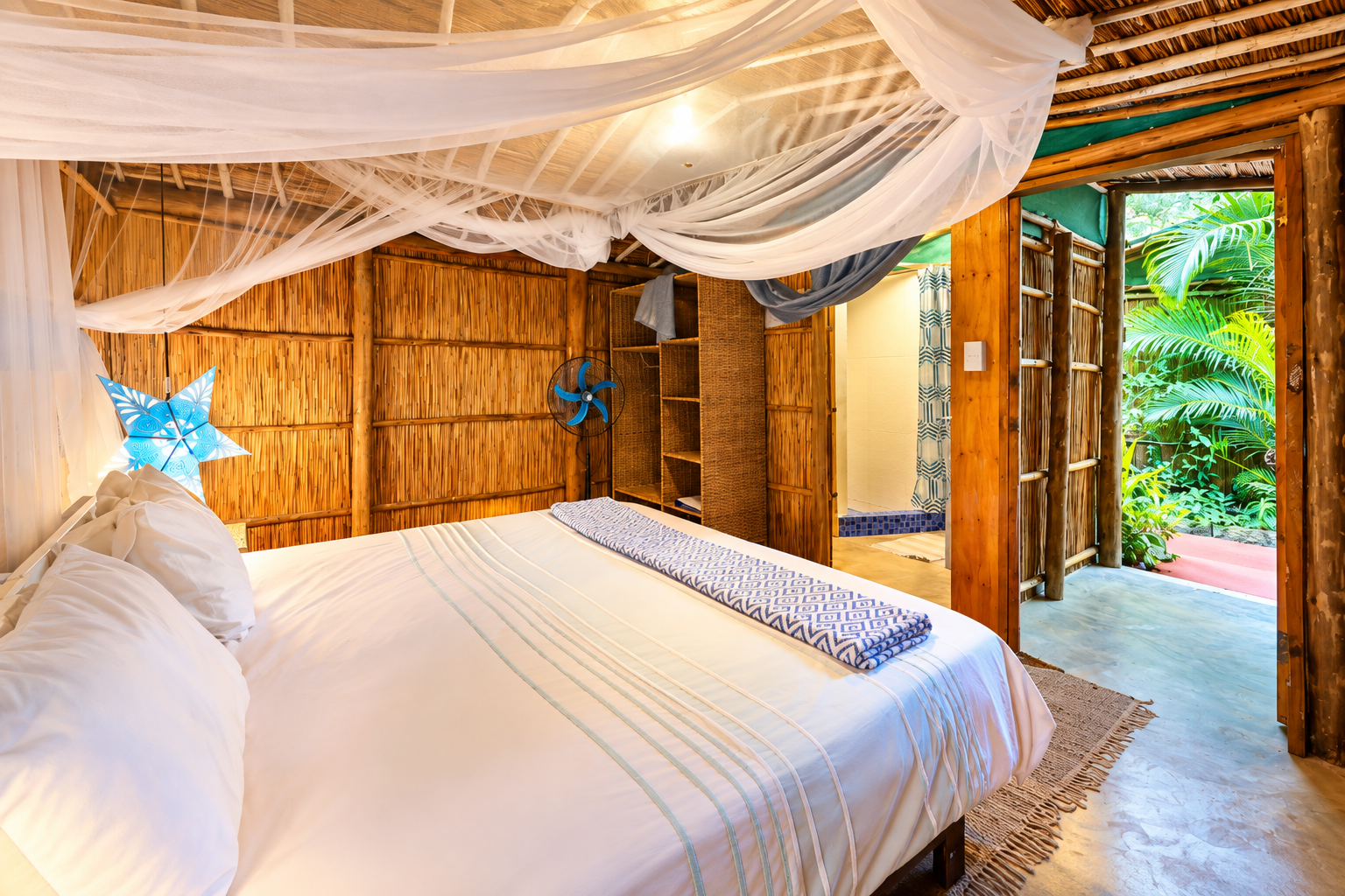 Standard Reed Cabana accommodation at Gala-Gala Eco Resort